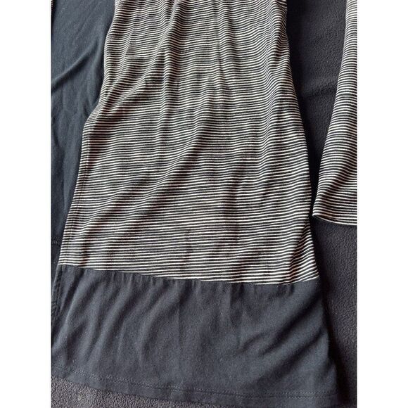 J. Jill Wearever Collection Black White Open Front Stretchy Cardigan L.      M1 - Picture 2 of 5